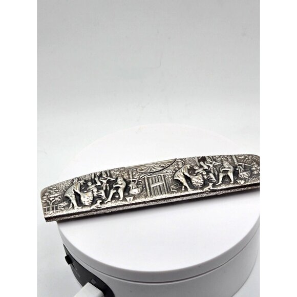 Vintage Hans Jensen signed Silver Plated  comb and Mirror set Tavern Village - Picture 4 of 8